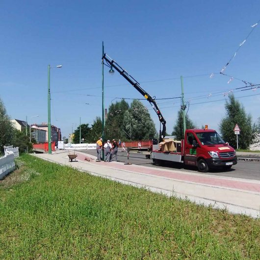 Eberswalde Umbau Kreuzung Friedensbrücke